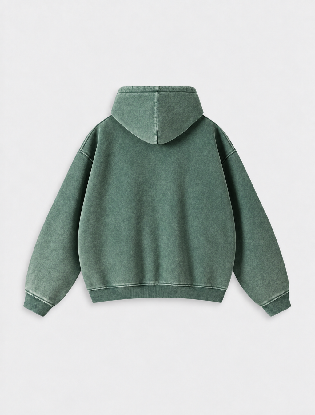 Washed Distressed Fleece Zip-Up Jacket
